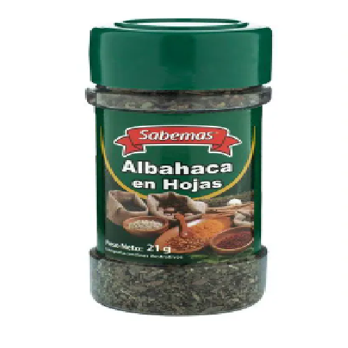 Albahaca Sabemas en hoja frasco - 21 g
